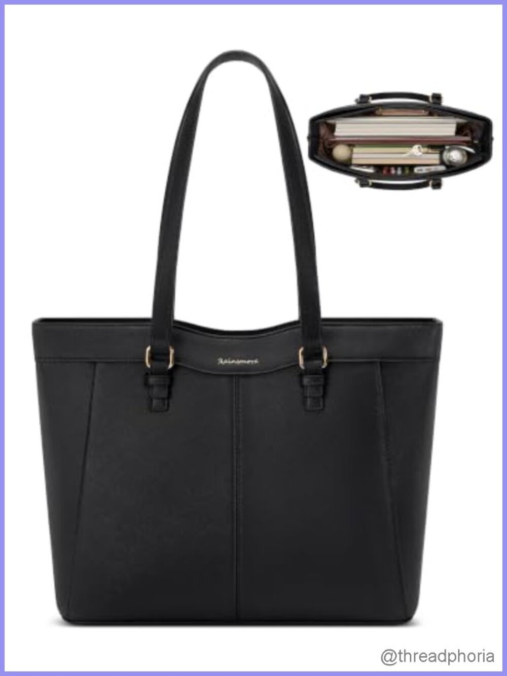 Large Tote Bag for Women Work Shoulder Purse Waterproof PU Leather Laptop Bag